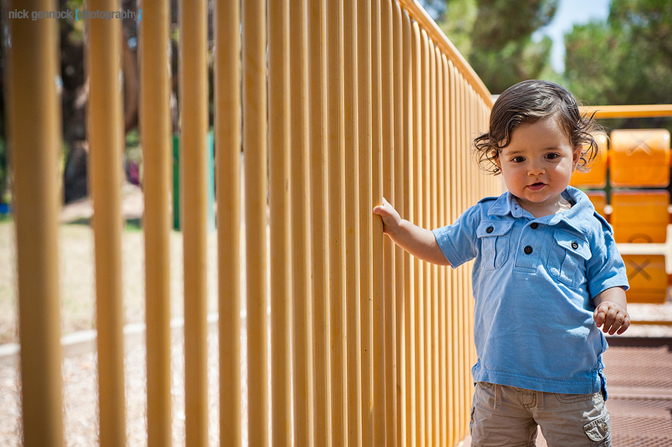 Ethan one year at Woodward Park, Fresno, CA photographed by Nick Gennock Photography